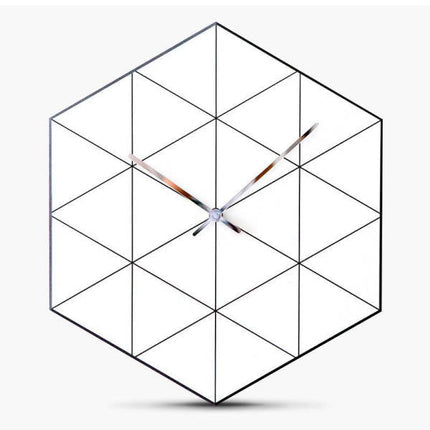 Reloj de pared silencioso diseño geométrico