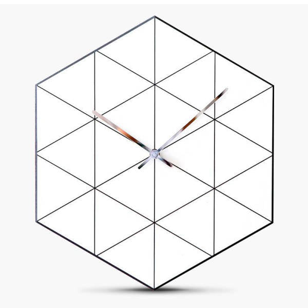 Reloj de pared silencioso diseño geométrico