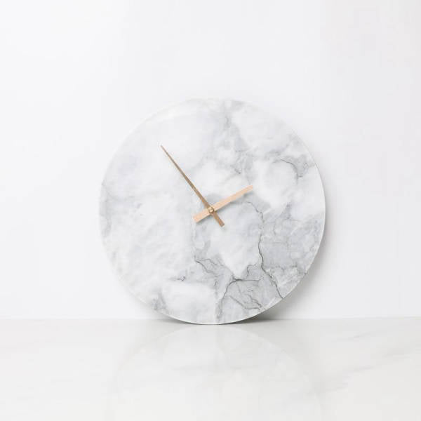 Reloj de pared mármol diseño minimalista