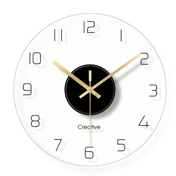 Reloj de pared de cristal transparente