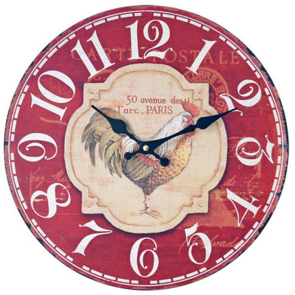 Reloj de pared vintage gallo rojo