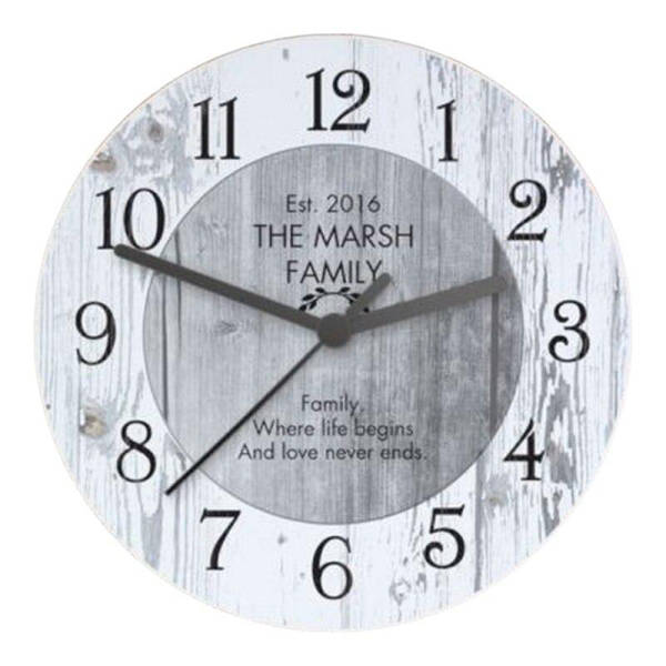 Reloj de pared familiar estilo nórdico