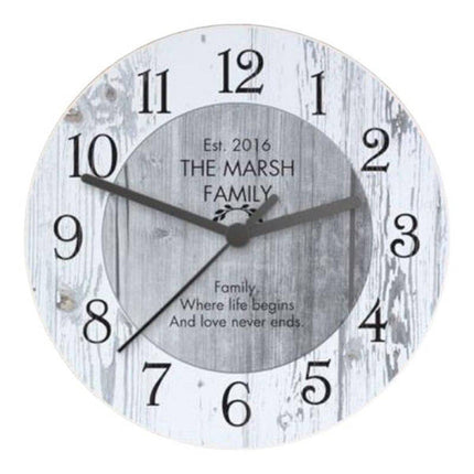 Reloj de pared familiar estilo nórdico