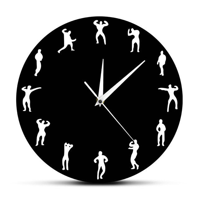 Reloj de pared original de culturismo