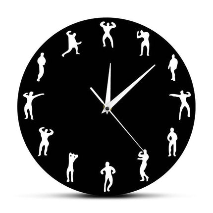 Reloj de pared original de culturismo