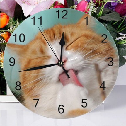 Reloj de pared redondo Gato Pelirrojo