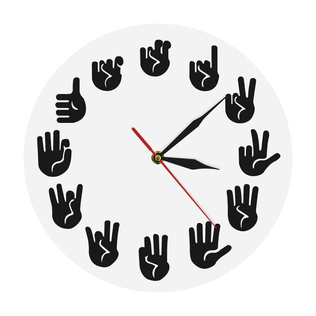 Reloj de pared original lenguaje signos