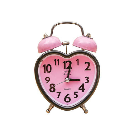Reloj despertador infantil forma de corazón