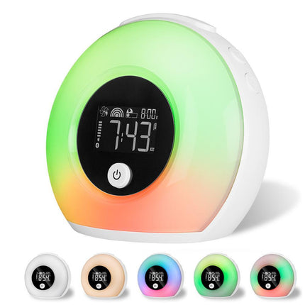 Despertador digital con lámpara multicolor táctil
