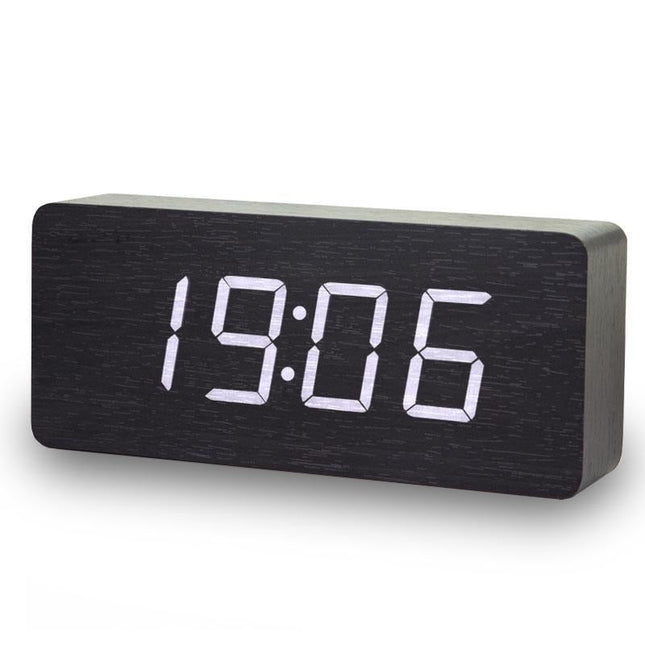 Despertador Digital LED Efecto Madera