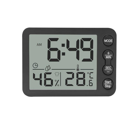 Despertador digital compacto con temperatura humedad